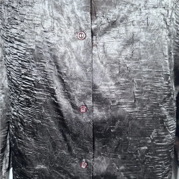 Notations Woman Black Textured Button-Down Blouse – Size 22W - Picture 5 of 9